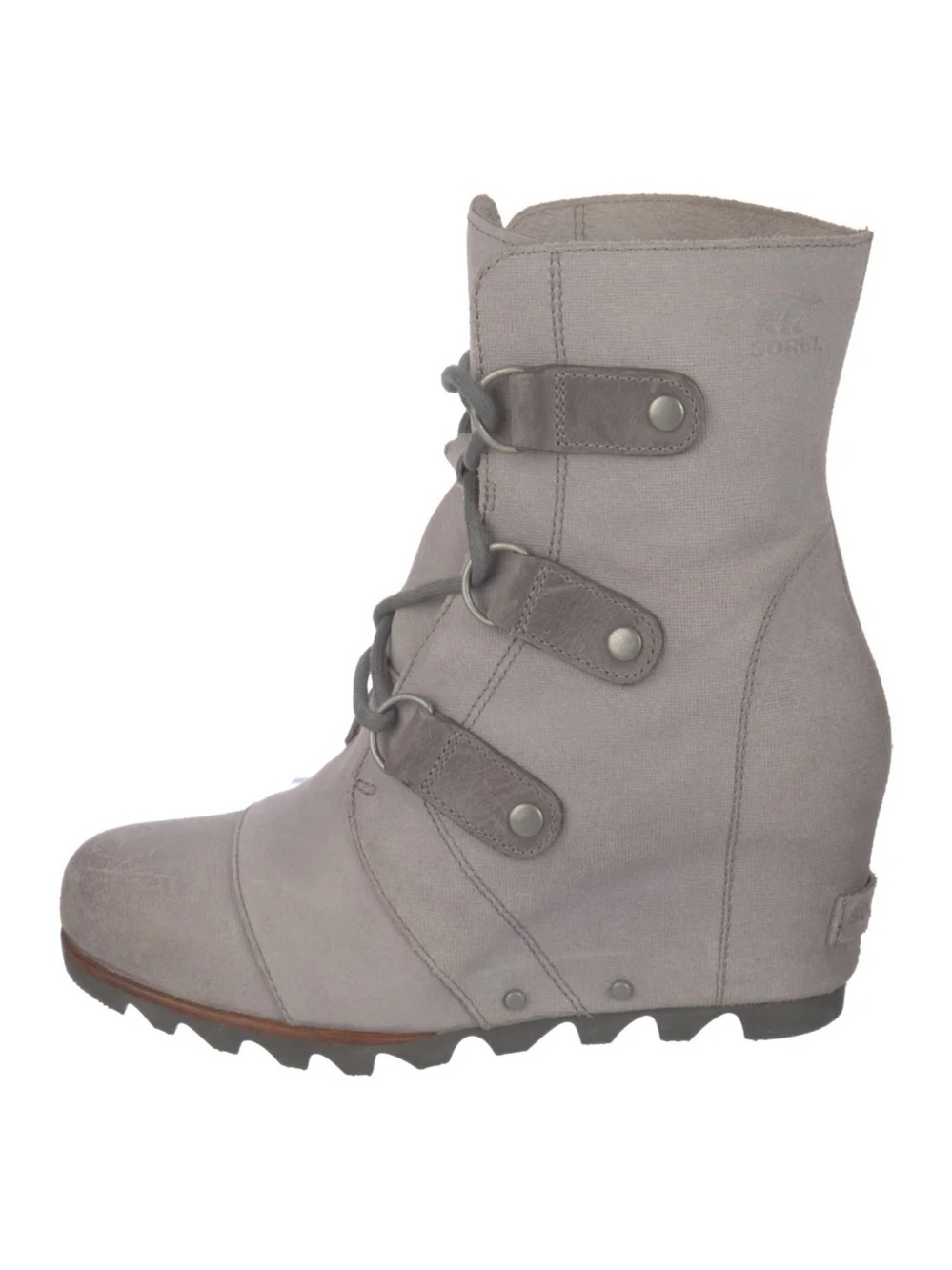 Sorel Taupe Suede Lace-Up Ankle Boots